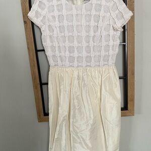 Elegant Brooks Brothers Black Fleece Cream Dress- size 4